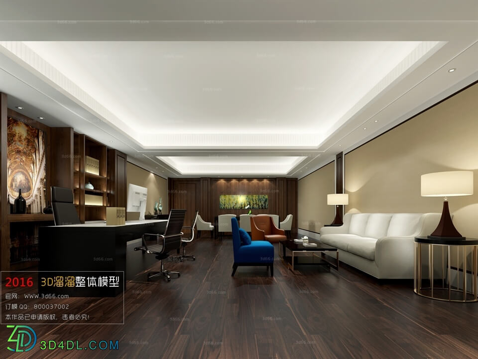 3D66 2016 Modern Style Director Room 1714 A043