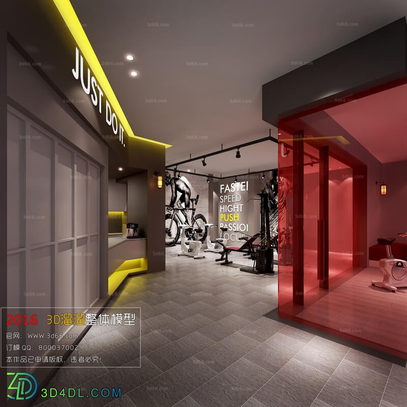 3D66 2016 Modern Style Gym Room 2005 A010