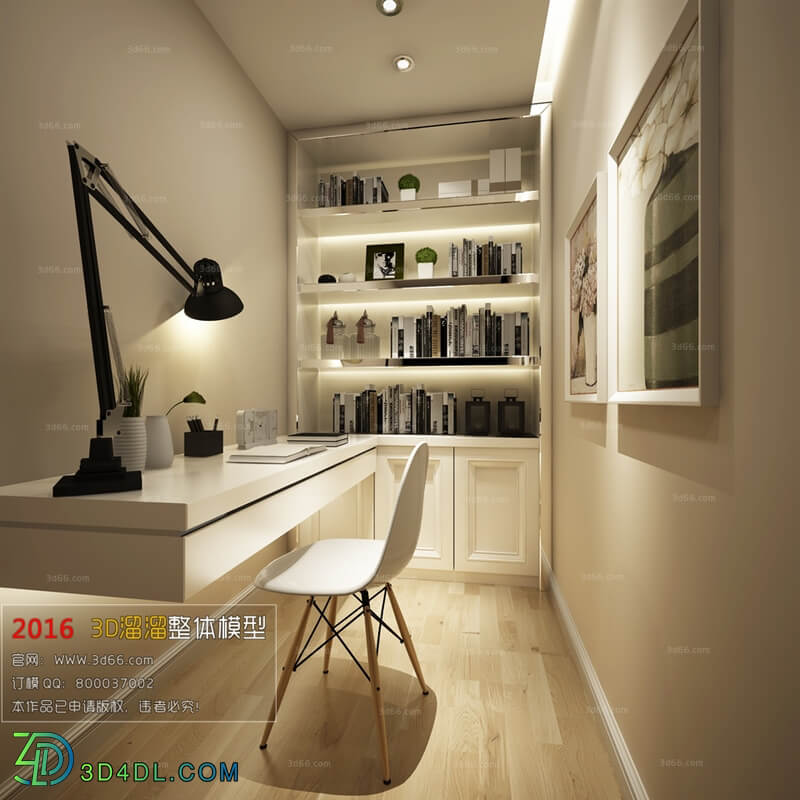 3D66 2016 Modern Style Study Room 1201 A011