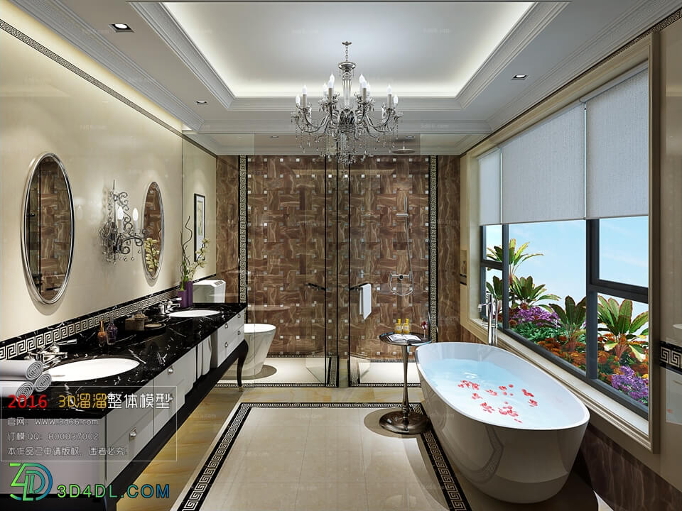 3D66 2016 Post Modern Style Bathroom 1174 B003