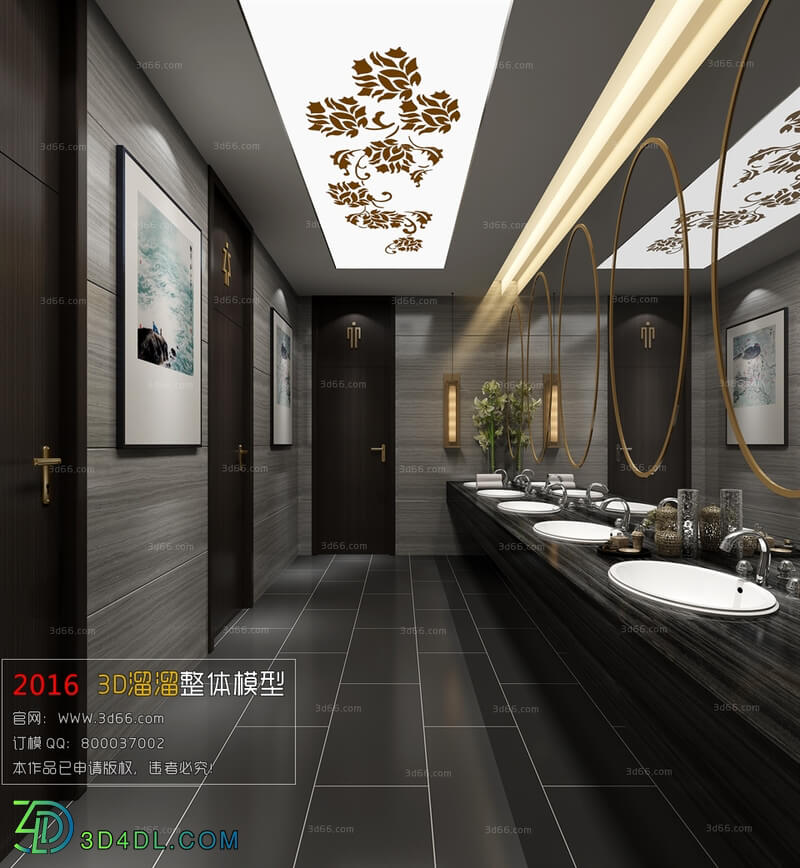 3D66 2016 Post Modern Style Bathroom 1175 B004