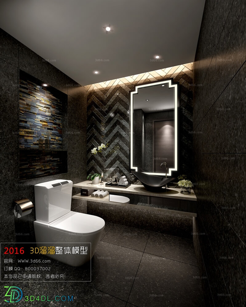 3D66 2016 Post Modern Style Bathroom 1176 B005