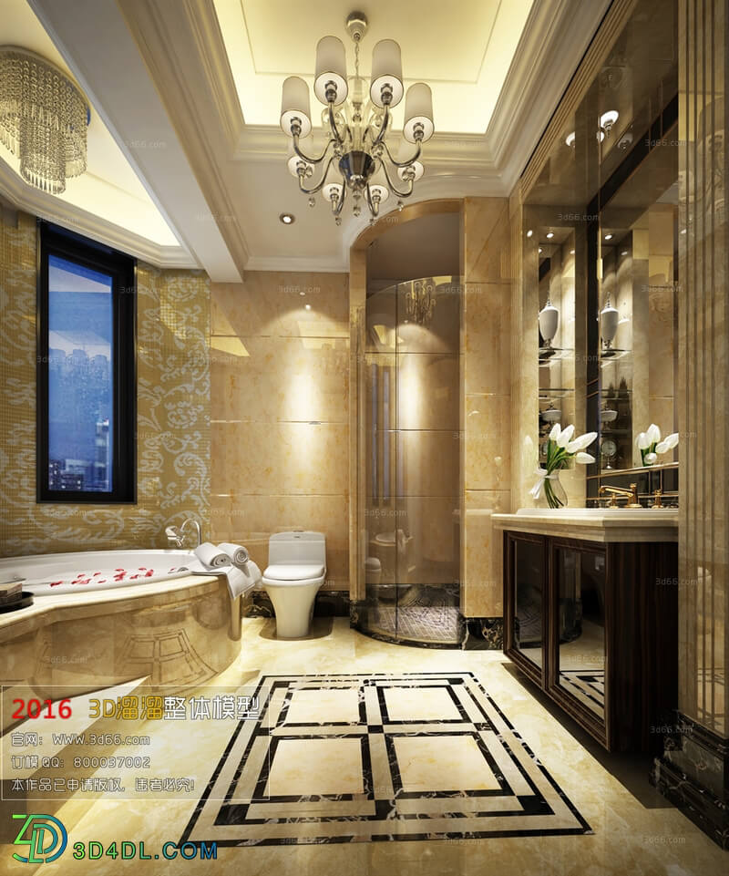 3D66 2016 Post Modern Style Bathroom 1177 B006