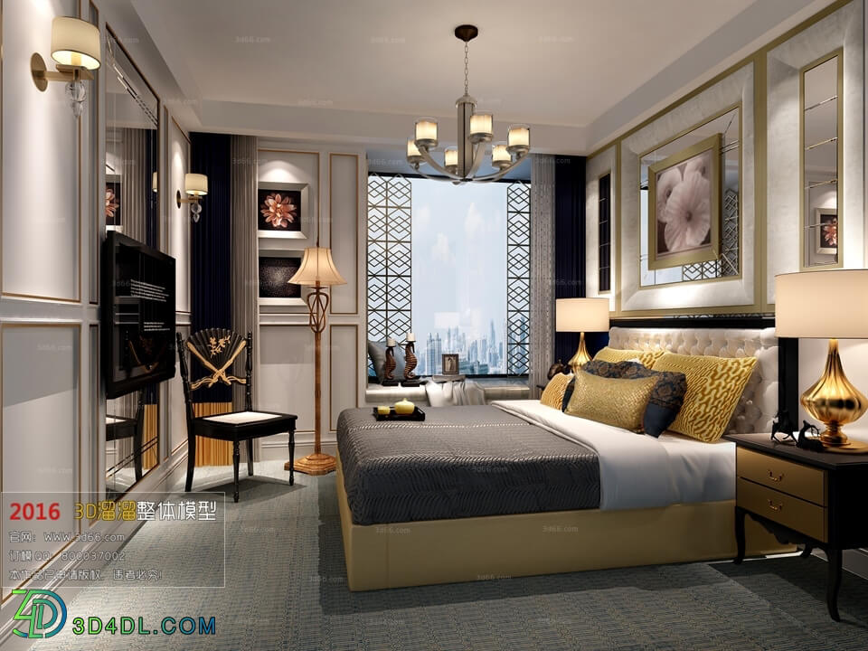 3D66 2016 Post Modern Style Bedroom 1004 B023