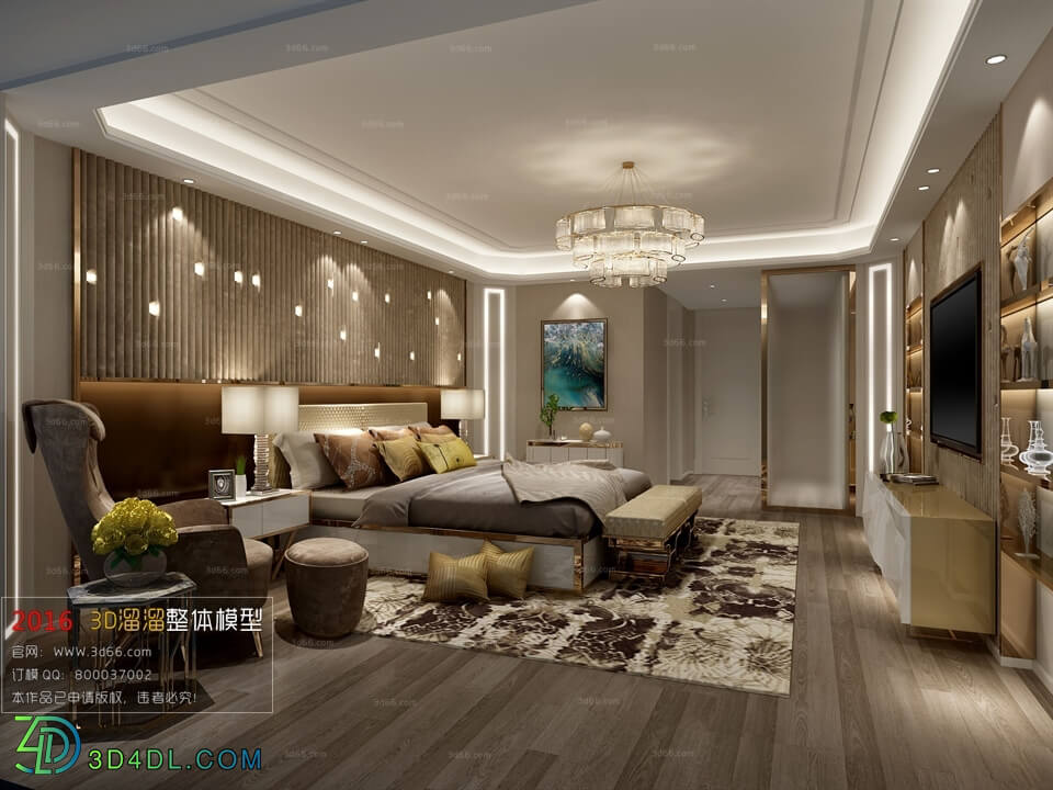 3D66 2016 Post Modern Style Bedroom 1008 B027