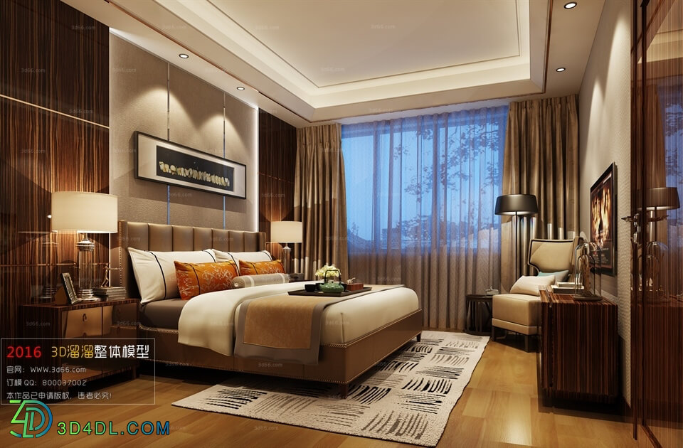 3D66 2016 Post Modern Style Bedroom 1013 B032