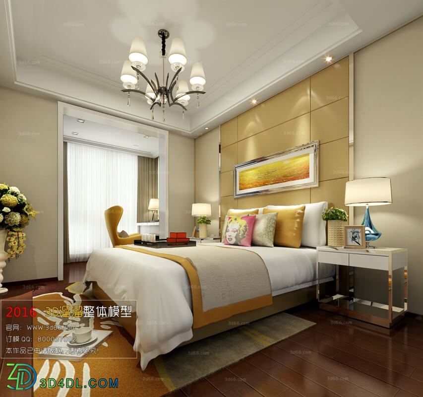 3D66 2016 Post Modern Style Bedroom 1015 B034