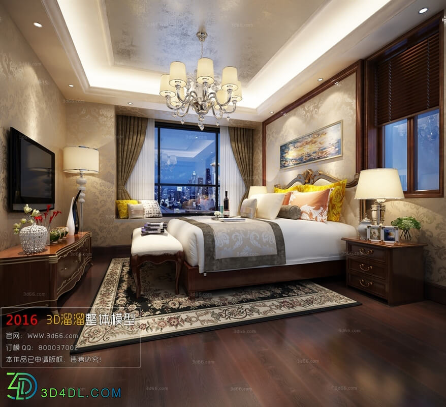 3D66 2016 Post Modern Style Bedroom 1016 B035