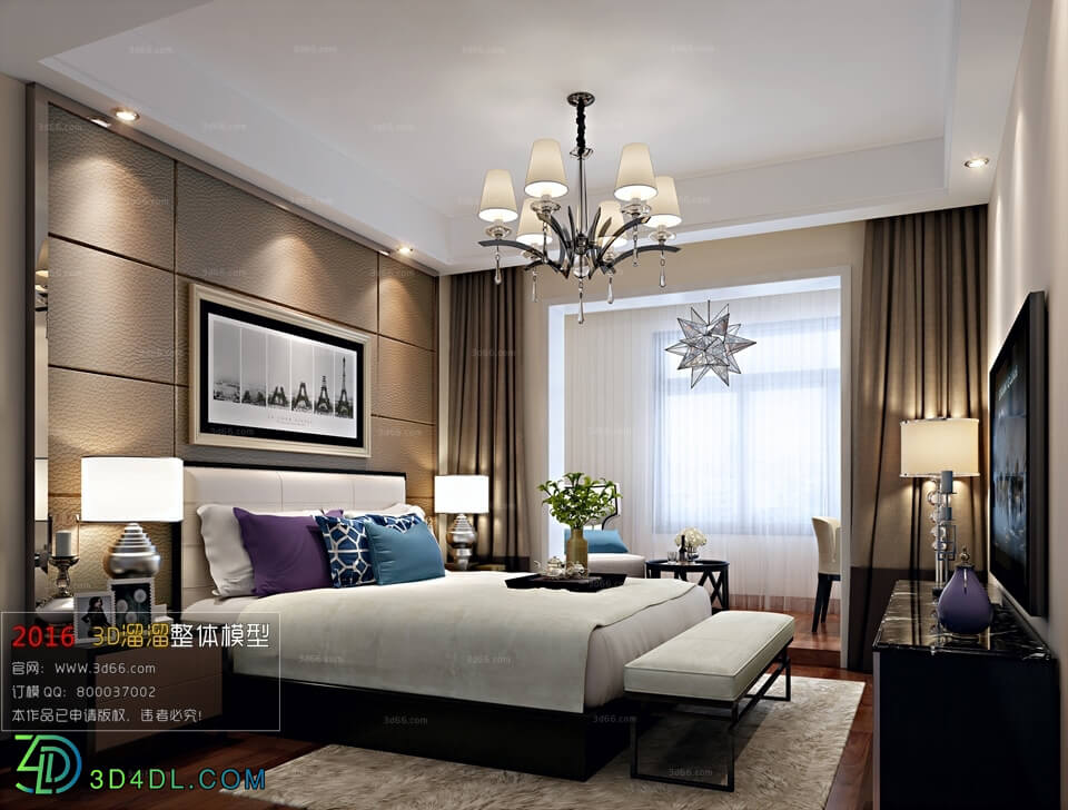 3D66 2016 Post Modern Style Bedroom 1024 B044