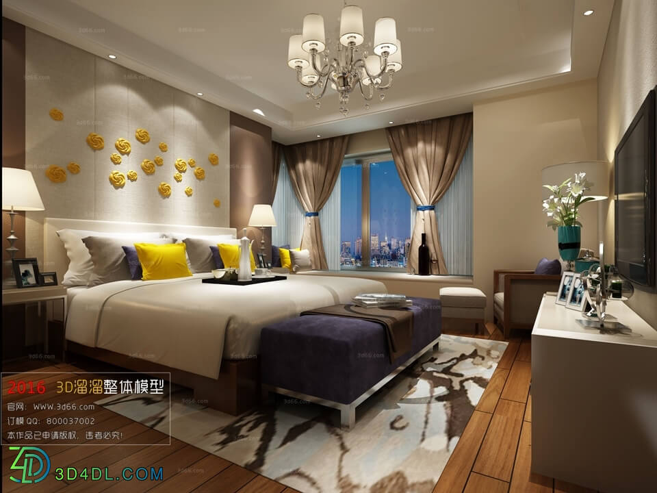 3D66 2016 Post Modern Style Bedroom 1026 B046