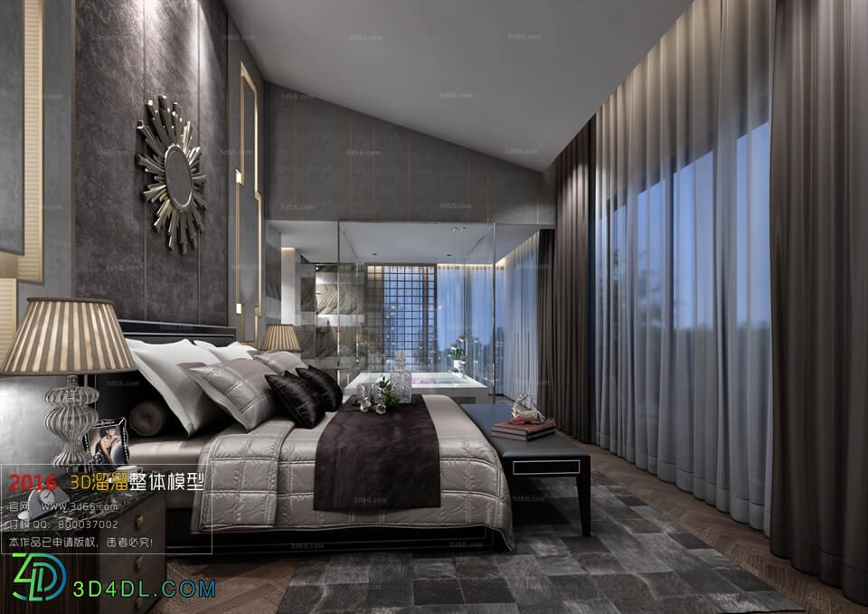 3D66 2016 Post Modern Style Bedroom 1027 B047