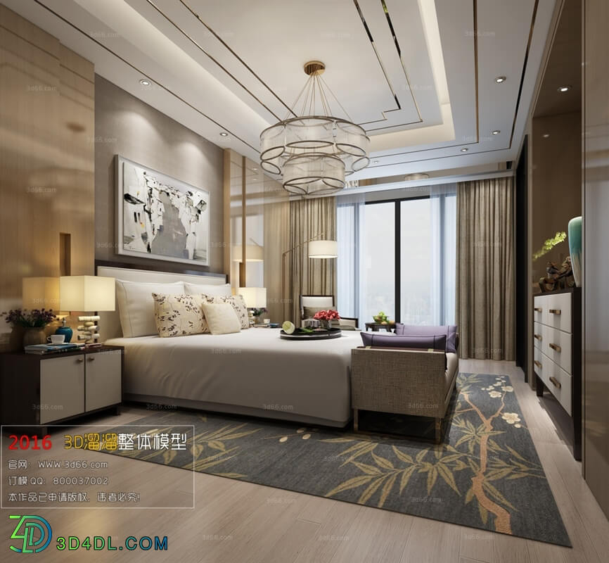 3D66 2016 Post Modern Style Bedroom 982 B001