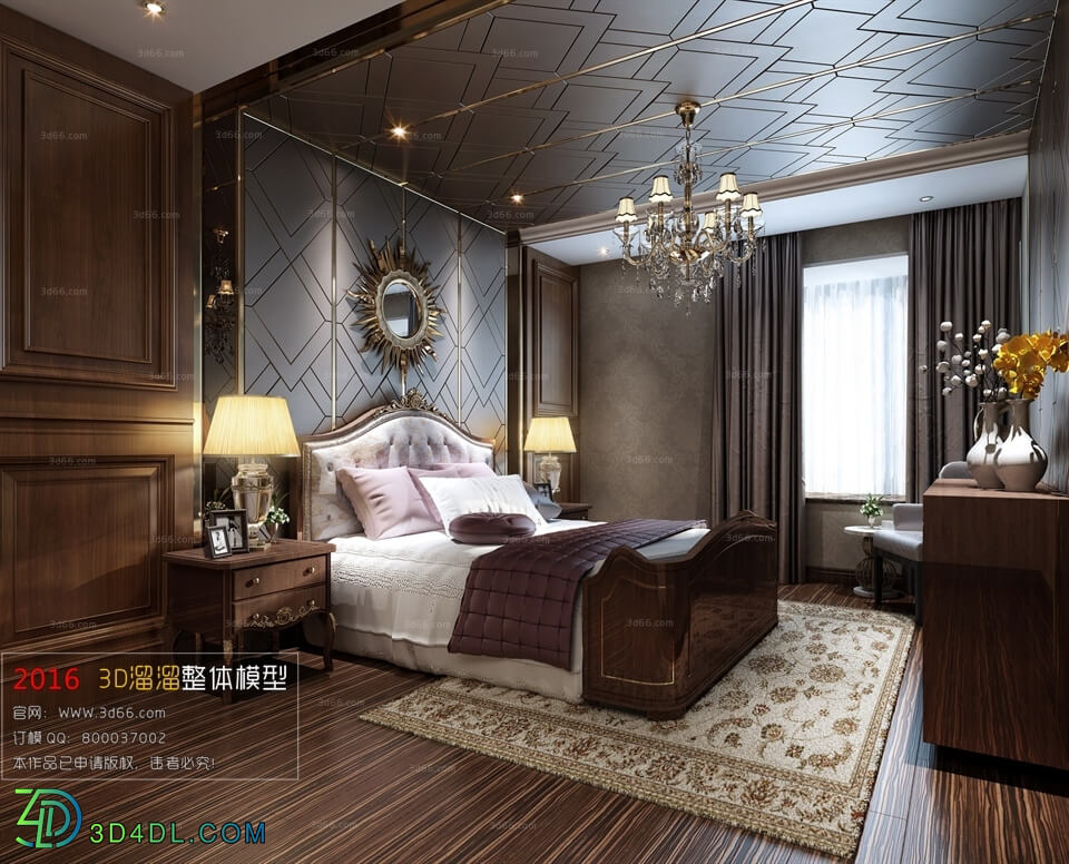 3D66 2016 Post Modern Style Bedroom 983 B002