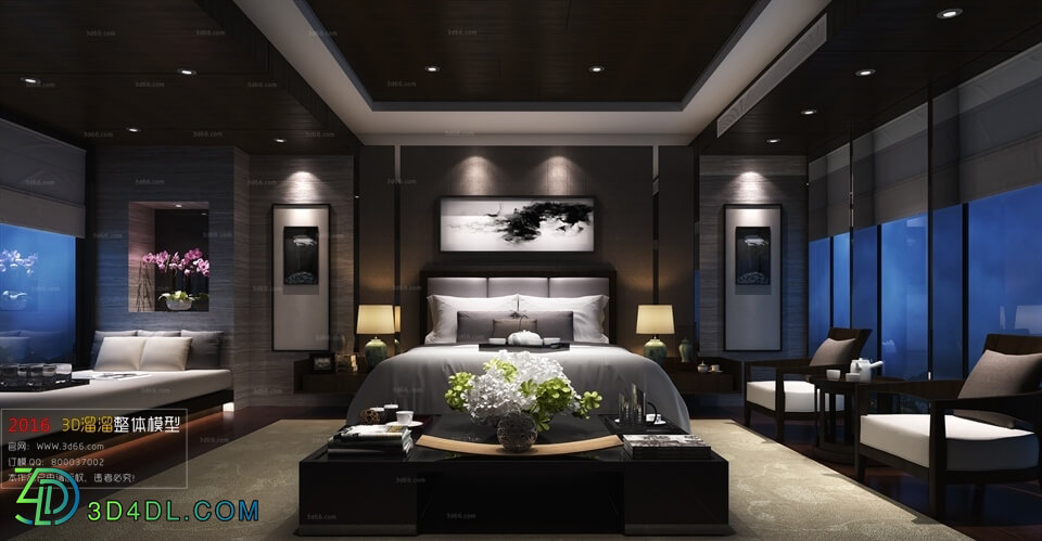 3D66 2016 Post Modern Style Bedroom 985 B004