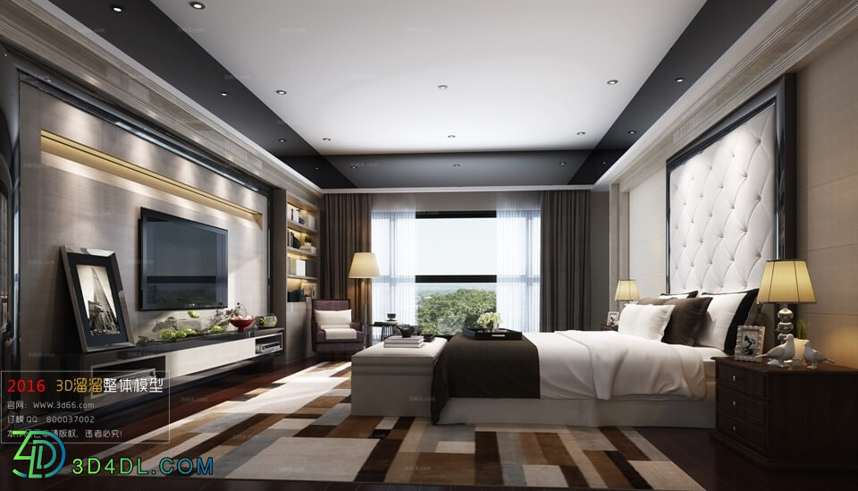 3D66 2016 Post Modern Style Bedroom 986 B005