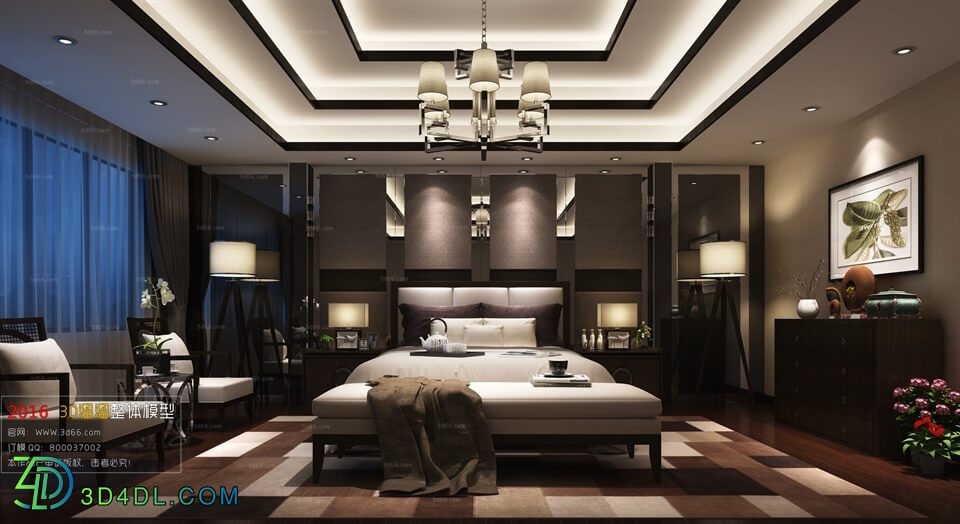 3D66 2016 Post Modern Style Bedroom 987 B006