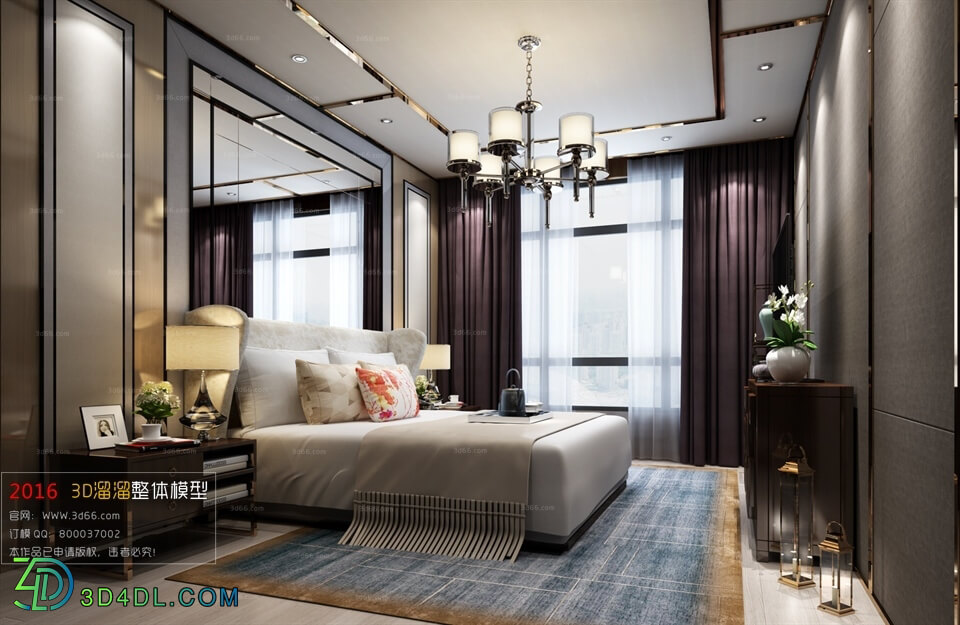 3D66 2016 Post Modern Style Bedroom 988 B007