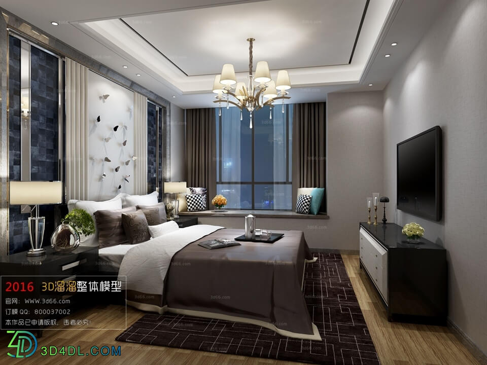 3D66 2016 Post Modern Style Bedroom 989 B008