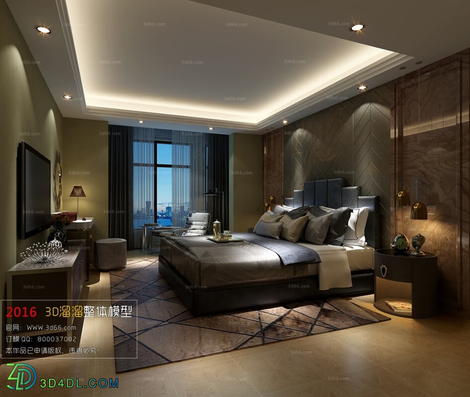 3D66 2016 Post Modern Style Bedroom 991 B010