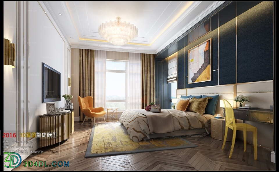 3D66 2016 Post Modern Style Bedroom 998 B017