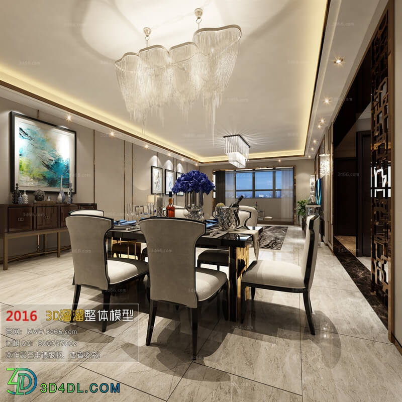 3D66 2016 Post Modern Style Dining Room 850 B019