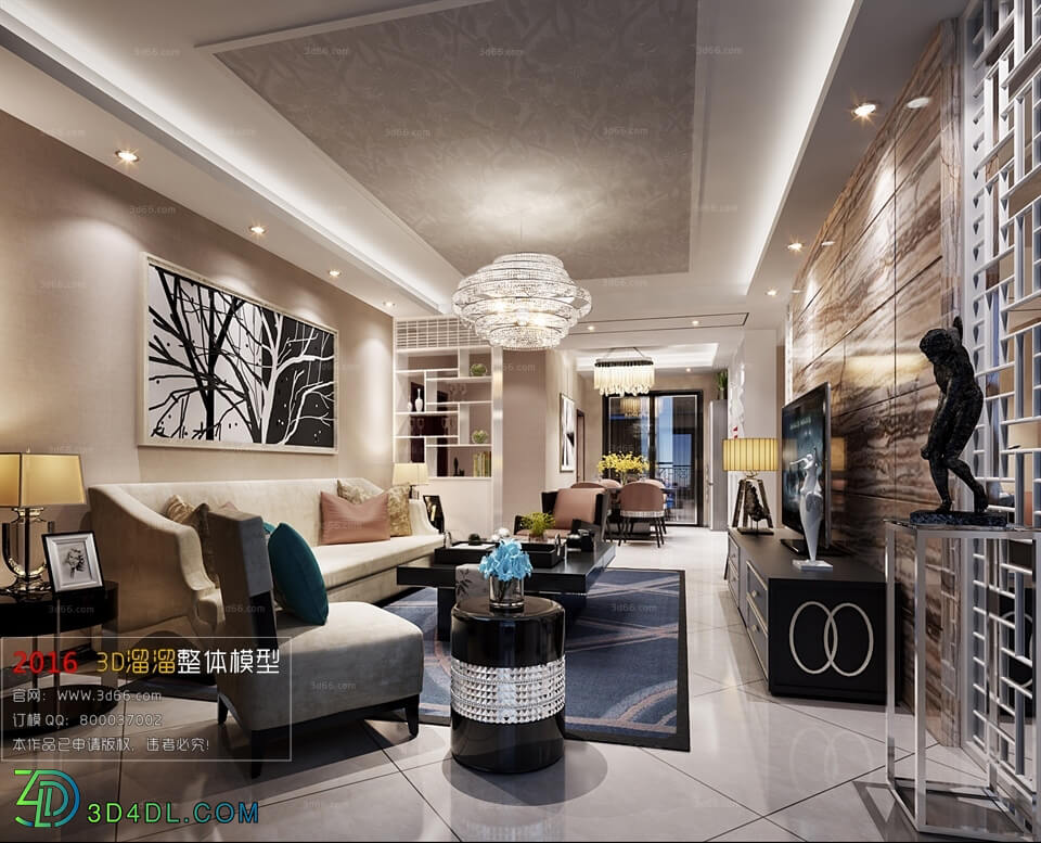 3D66 2016 Post Modern Style Living Room Space 418 B023