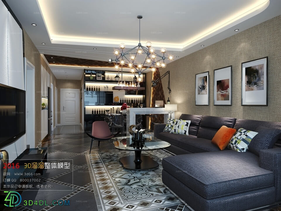 3D66 2016 Post Modern Style Living Room Space 422 B027