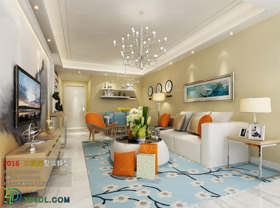 3D66 2016 Post Modern Style Living Room Space 424 B029