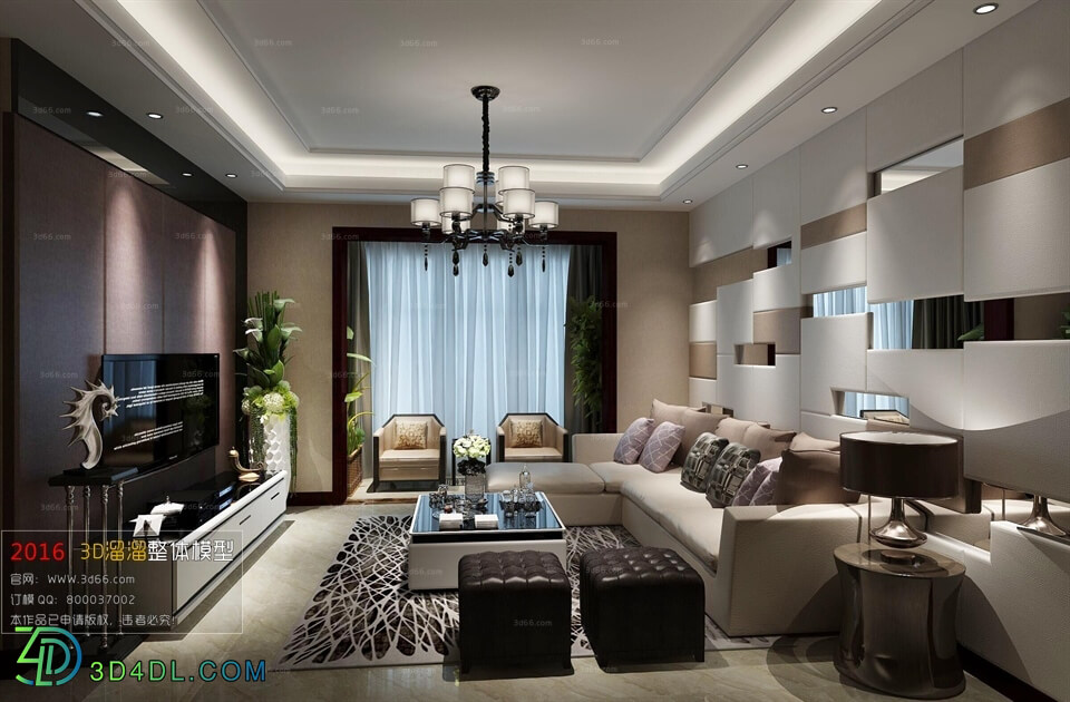 3D66 2016 Post Modern Style Living Room Space 427 B032