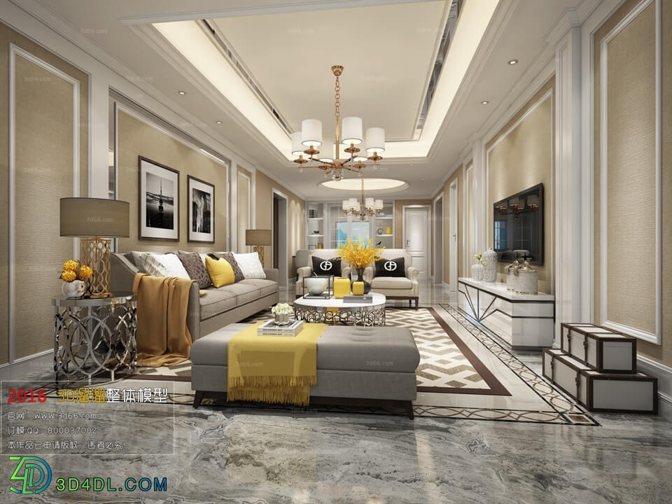 3D66 2016 Post Modern Style Living Room Space 434 B039