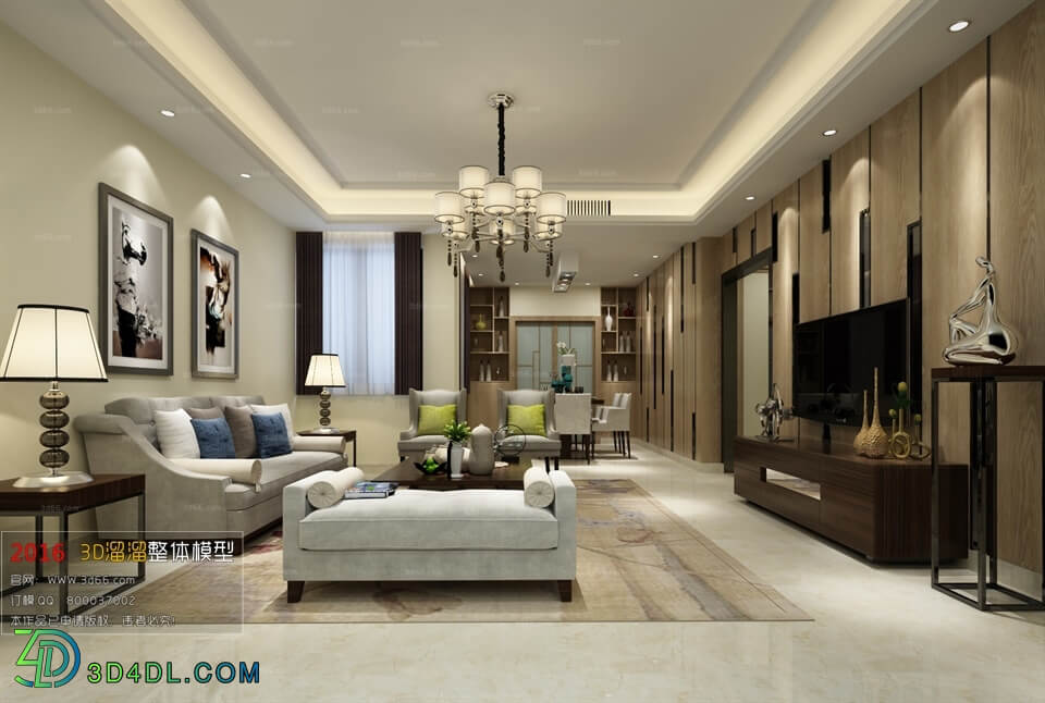 3D66 2016 Post Modern Style Living Room Space 441 B046