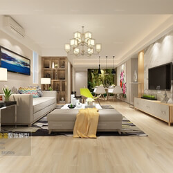 3D66 2016 Post Modern Style Living Room Space 447 B052 