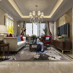 3D66 2016 Post Modern Style Living Room Space 452 B057 