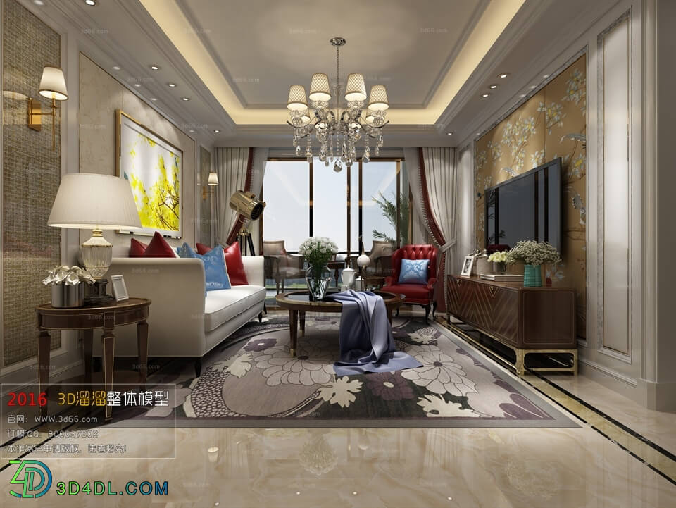 3D66 2016 Post Modern Style Living Room Space 452 B057