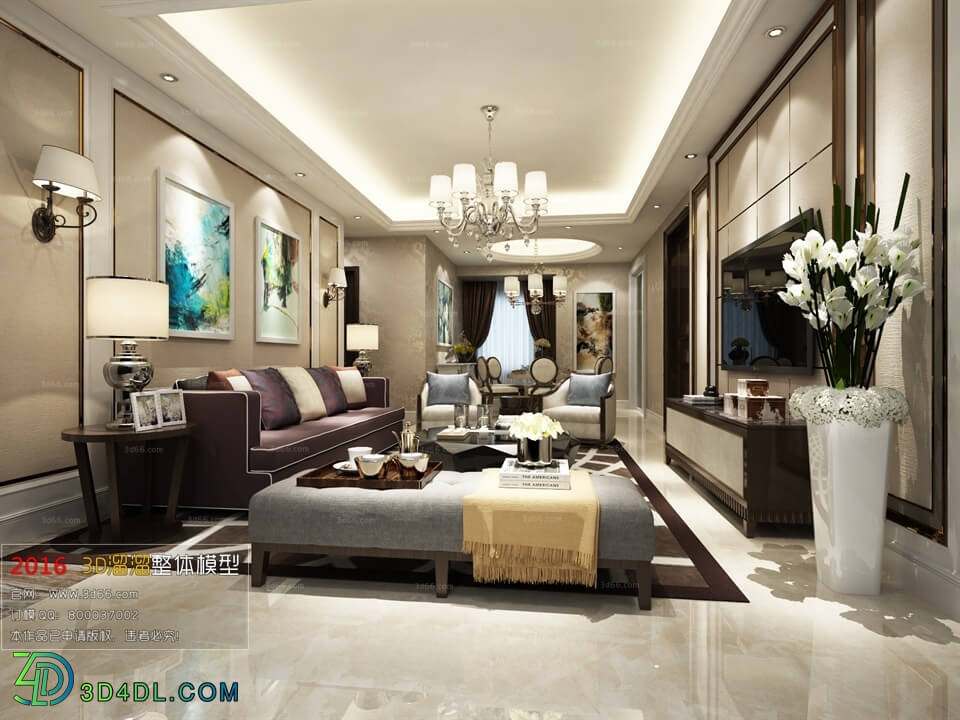 3D66 2016 Post Modern Style Living Room Space 455 B060