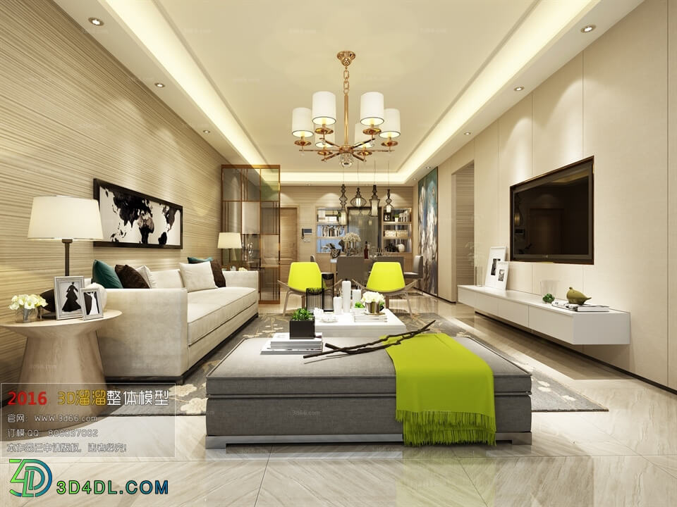 3D66 2016 Post Modern Style Living Room Space 457 B062