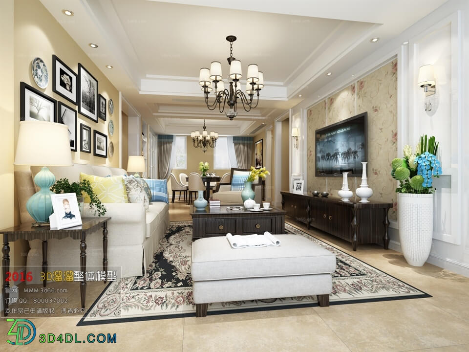 3D66 2016 Post Modern Style Living Room Space 459 B064