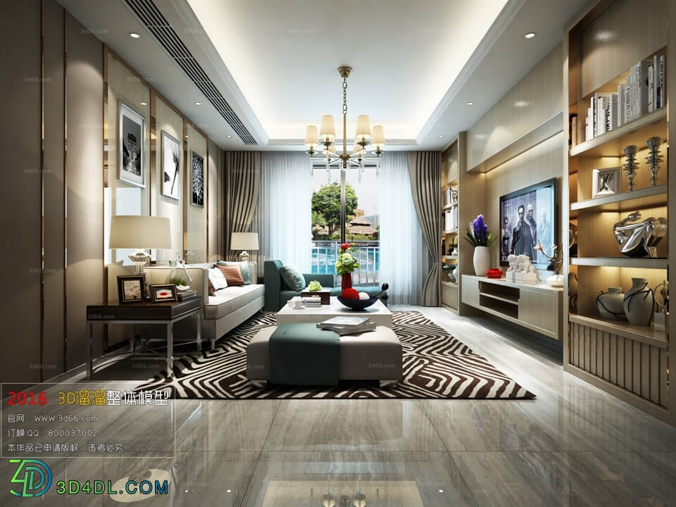 3D66 2016 Post Modern Style Living Room Space 460 B064