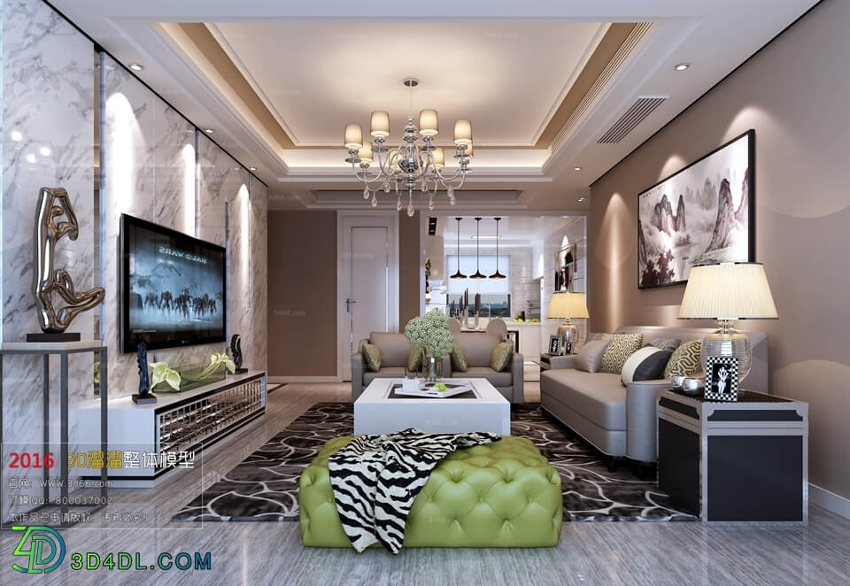 3D66 2016 Post Modern Style Living Room Space 463 B068