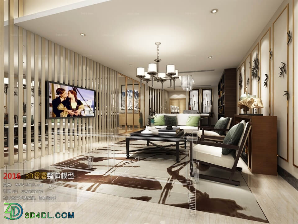 3D66 2016 Post Modern Style Living Room Space 466 B071