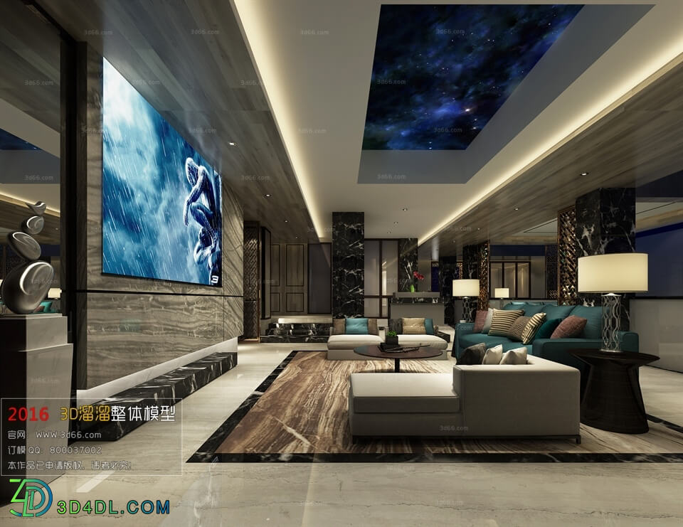 3D66 2016 Post Modern Style Living Room Space 469 B074