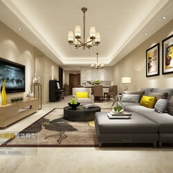 3D66 2016 Post Modern Style Living Room Space 483 B088 