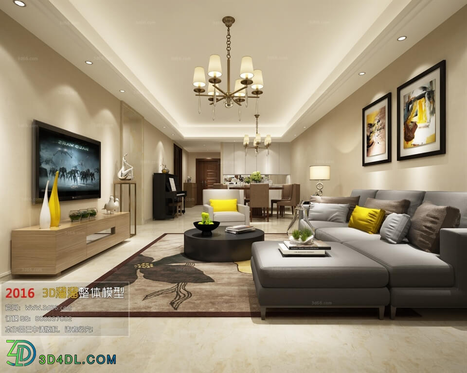 3D66 2016 Post Modern Style Living Room Space 483 B088