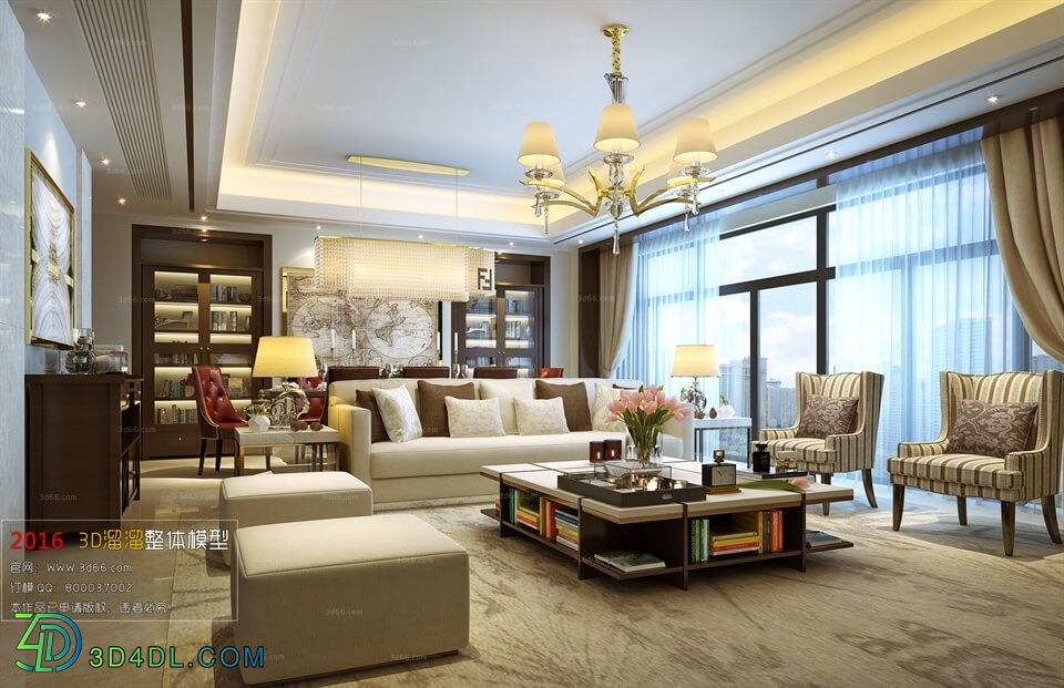 3D66 2016 Post Modern Style Living Room Space 495 B100