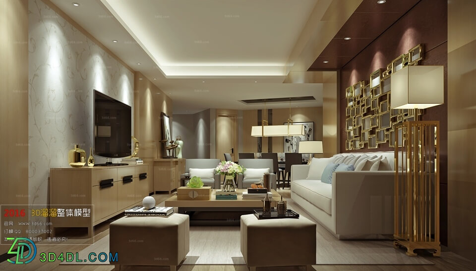 3D66 2016 Post Modern Style Living Room Space 496 B101