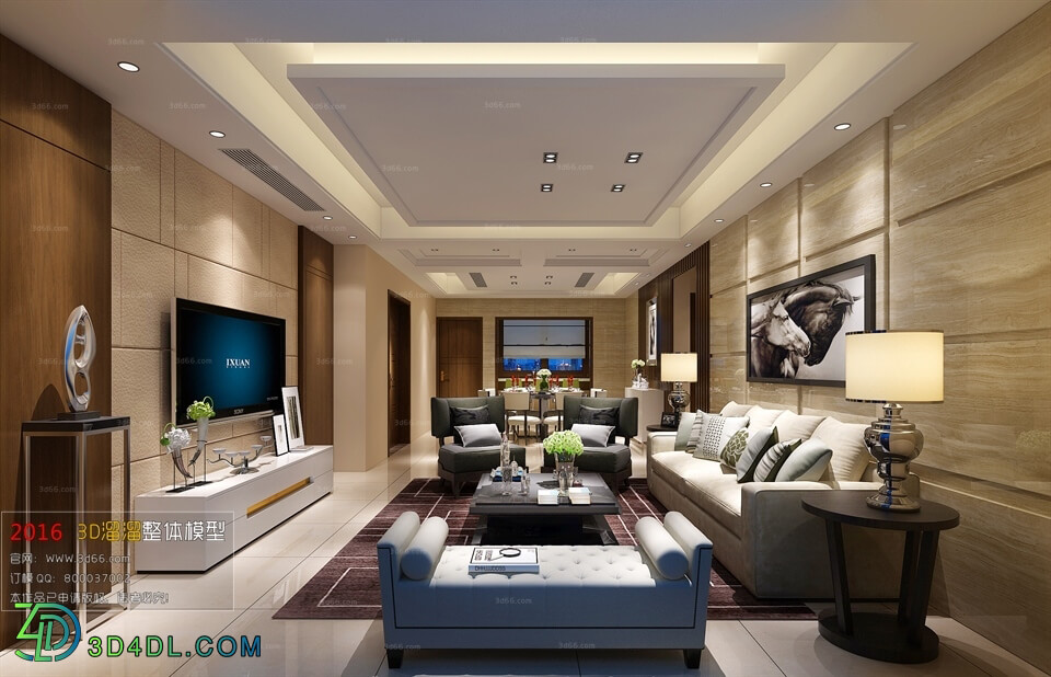 3D66 2016 Post Modern Style Living Room Space 499 B104