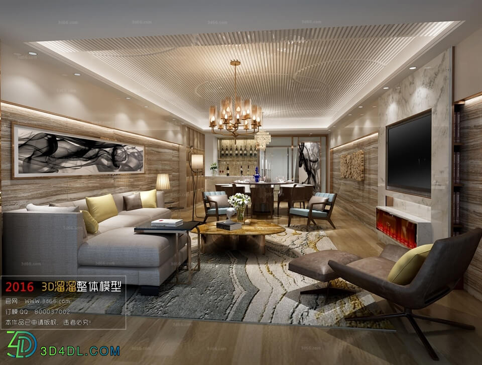 3D66 2016 Post Modern Style Living Room Space 504 B109