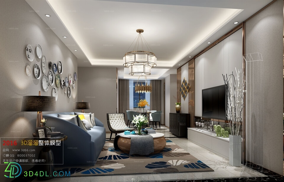 3D66 2016 Post Modern Style Living Room Space 505 B110