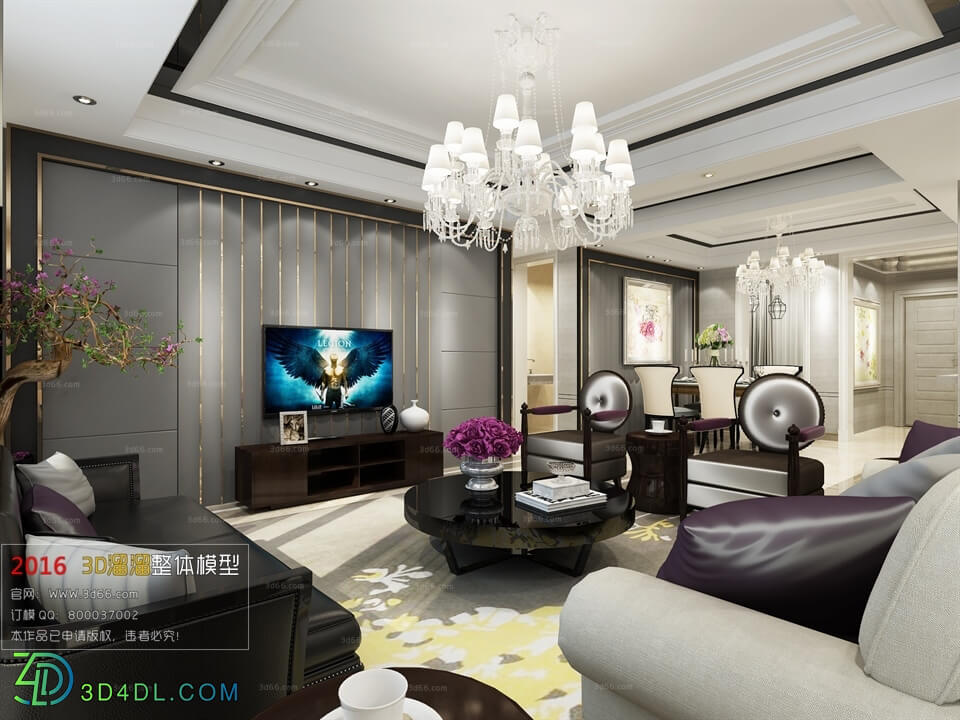 3D66 2016 Post Modern Style Living Room Space 521 B126