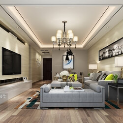 3D66 2016 Post Modern Style Living Room Space 522 B127 